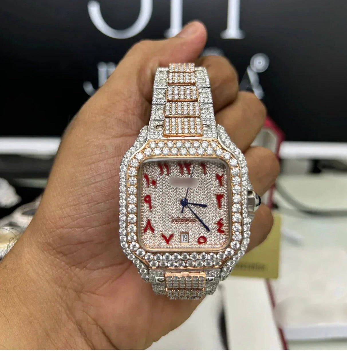 1:1 Moissanite Cartier Arabic numerals